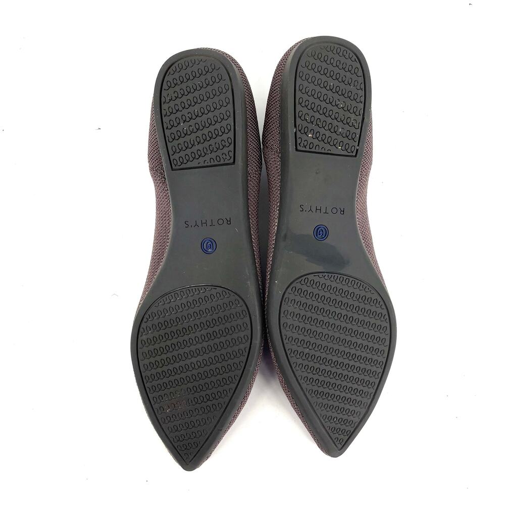 Rothy's Gray Blue The Point Pointed‎ Toe Fabric Casual Ballet Flats (7.5) - Picture 7 of 9